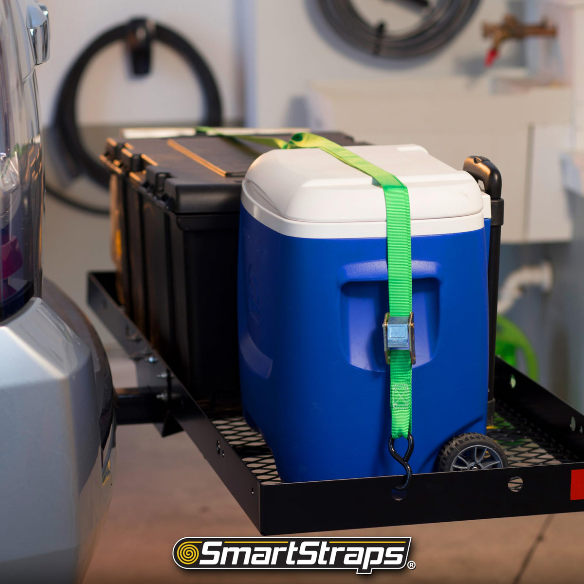 SmartStraps sewn soft tie loop close-up cushioning gear and preventing abrasion