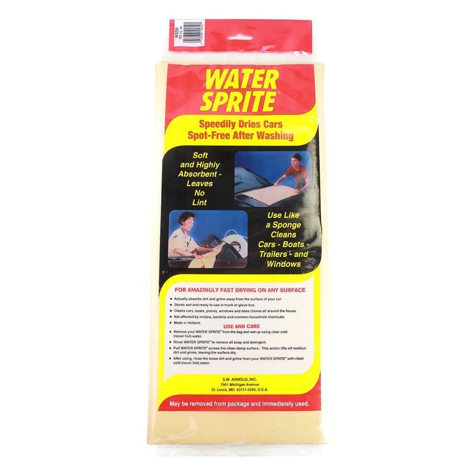 Smartwax Water Sprite front view showing full synthetic chamois and fast drying benefit