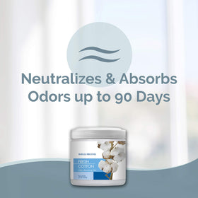 SMELLS BEGONE open jar gel visible ready-to-use and safe placement