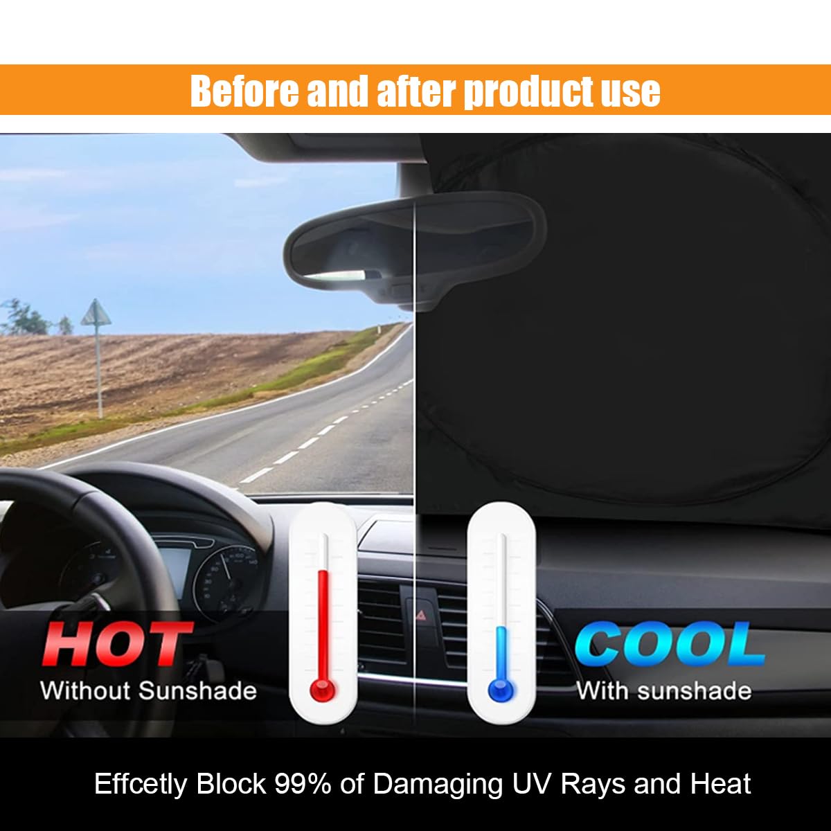 smilfuy installed inside car showing quick pop-up installation benefit
