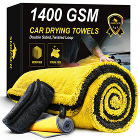 SMINDER three-pack packaging showing included towels and benefits