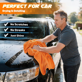 SMINDER hanging loop on towel for easy garage storage