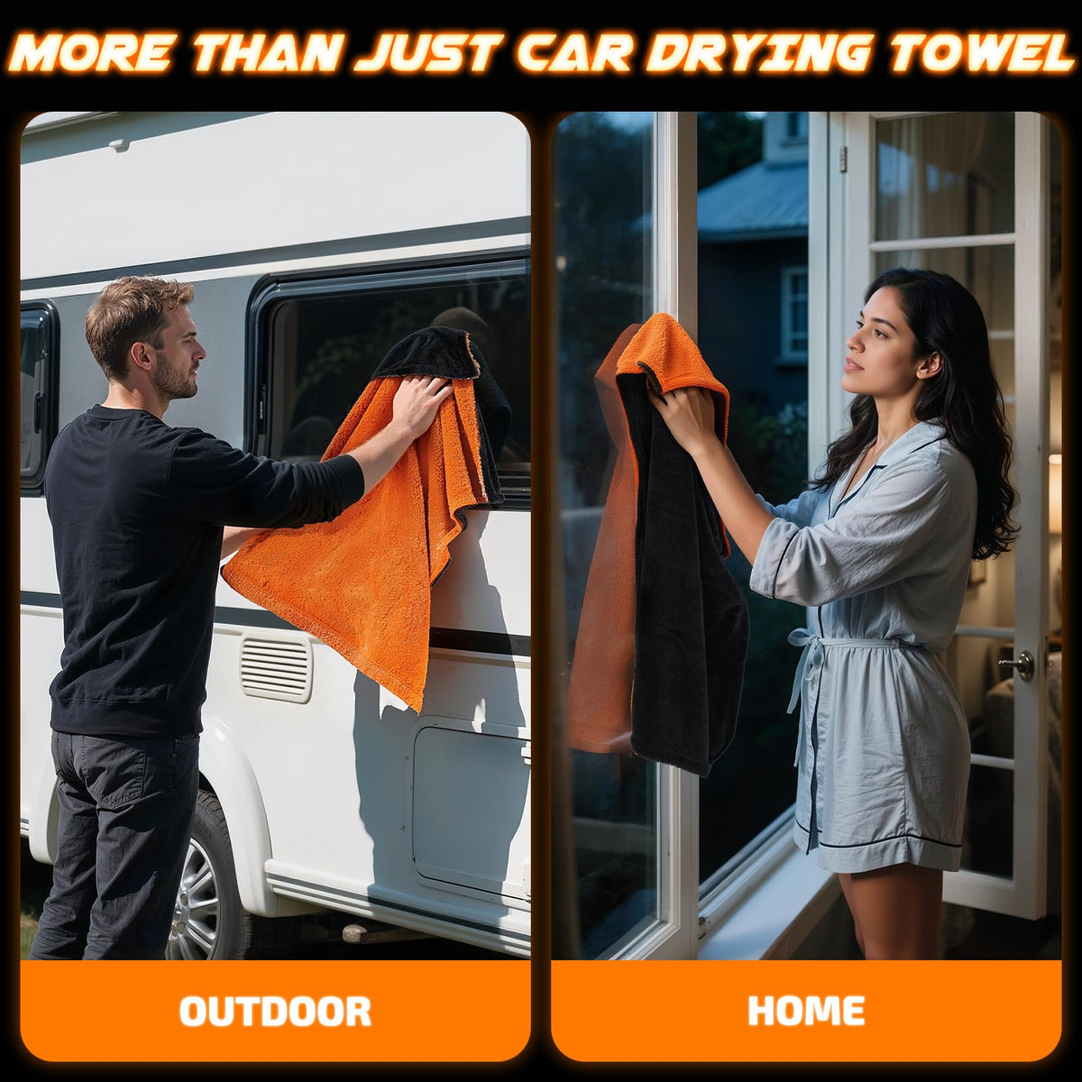SMINDER towels in a detailing setup for fast, safe drying