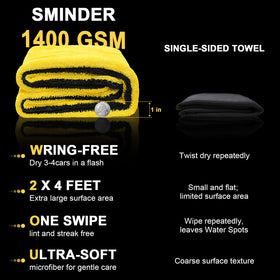 SMINDER 16x12 precision towel detail for trim and tight-spot access
