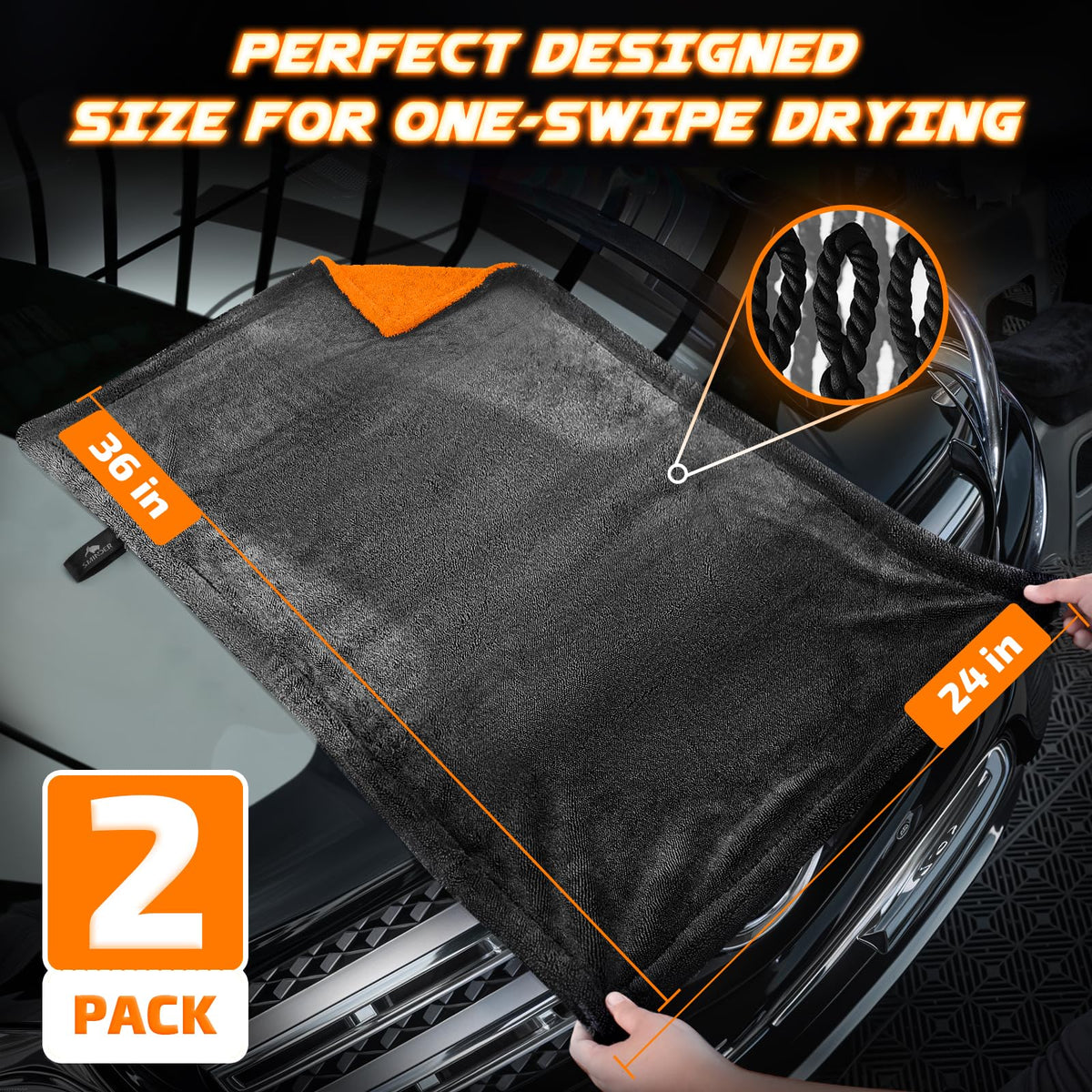 SMINDER towel absorbing spilled water quickly to prevent spots