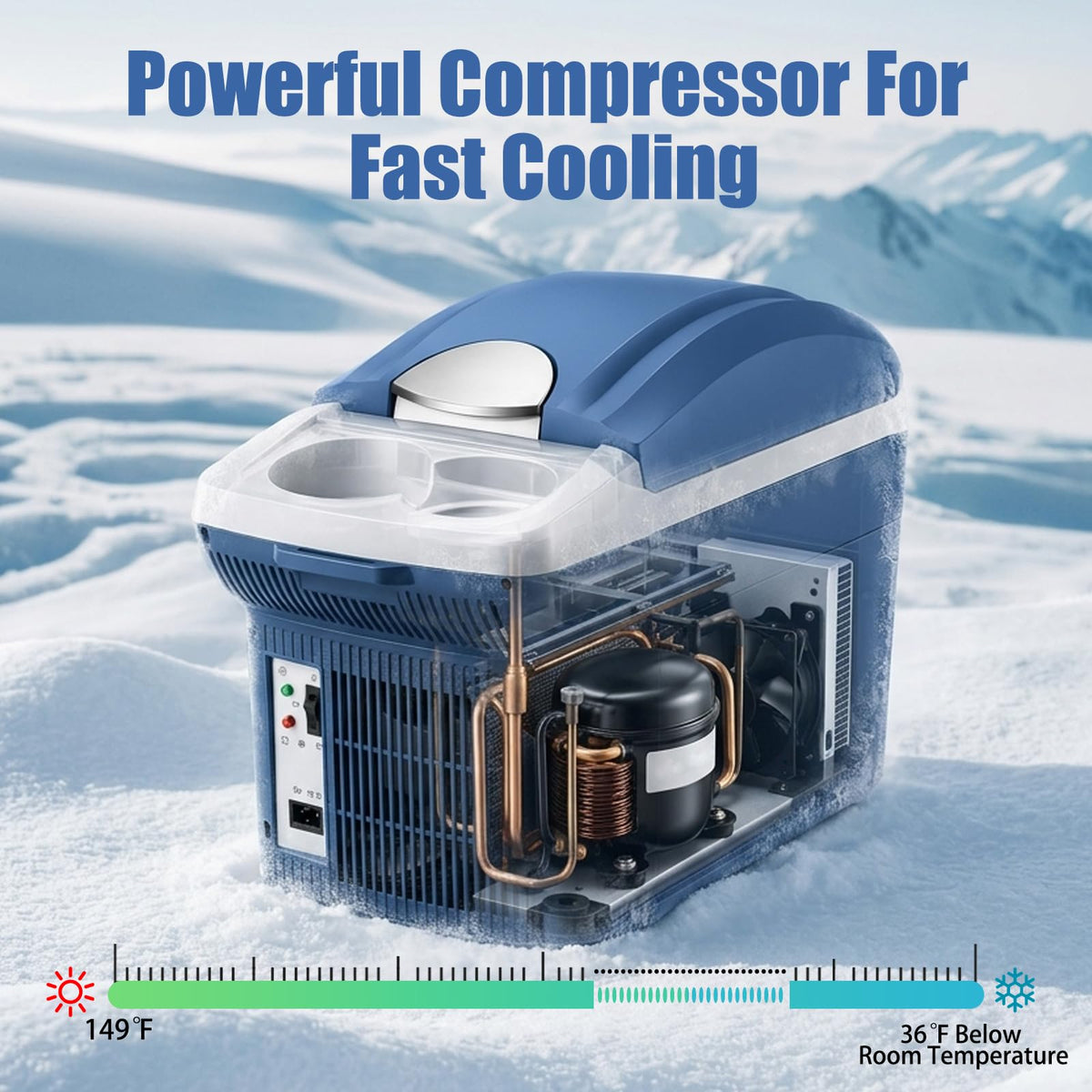 SMINWISNOZY close-up aluminum lining for faster temperature change and hygiene