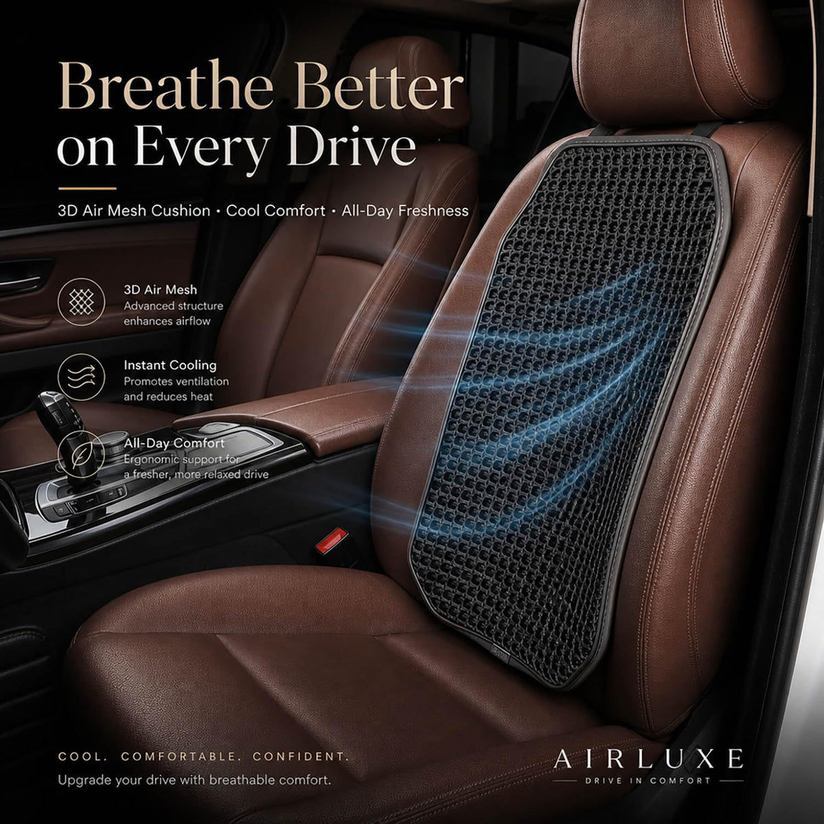 SMIUPIN close-up of 3D mesh texture highlighting airflow advantage