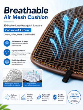 SMIUPIN cushion installed on driver seat improving airflow and comfort