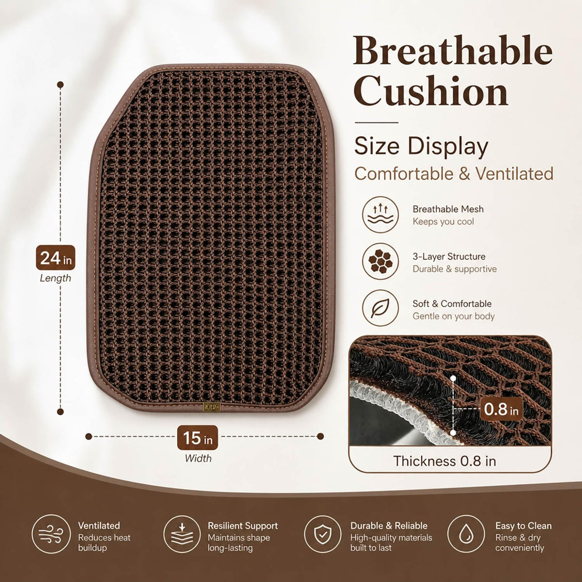 SMIUPIN lifestyle shot with driver using cushion for sweat-free comfort