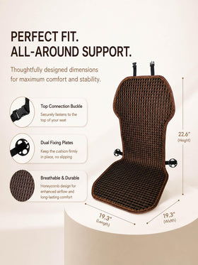 SMIUPIN cushion placed on seat showing size and universal fit benefit