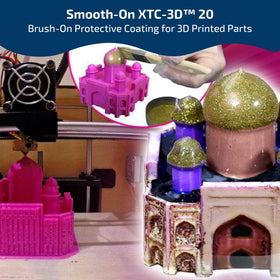 Smooth-On XTC-3D brush application on 3D print demonstrating easier finishing