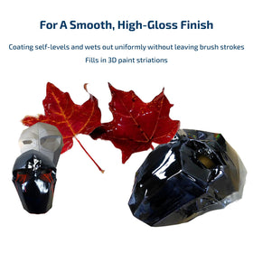Smooth-On XTC-3D filled layer lines close-up showing surface smoothing benefit