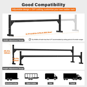 SMOQIO rack side profile showing height adjustment and customizable fit benefit
