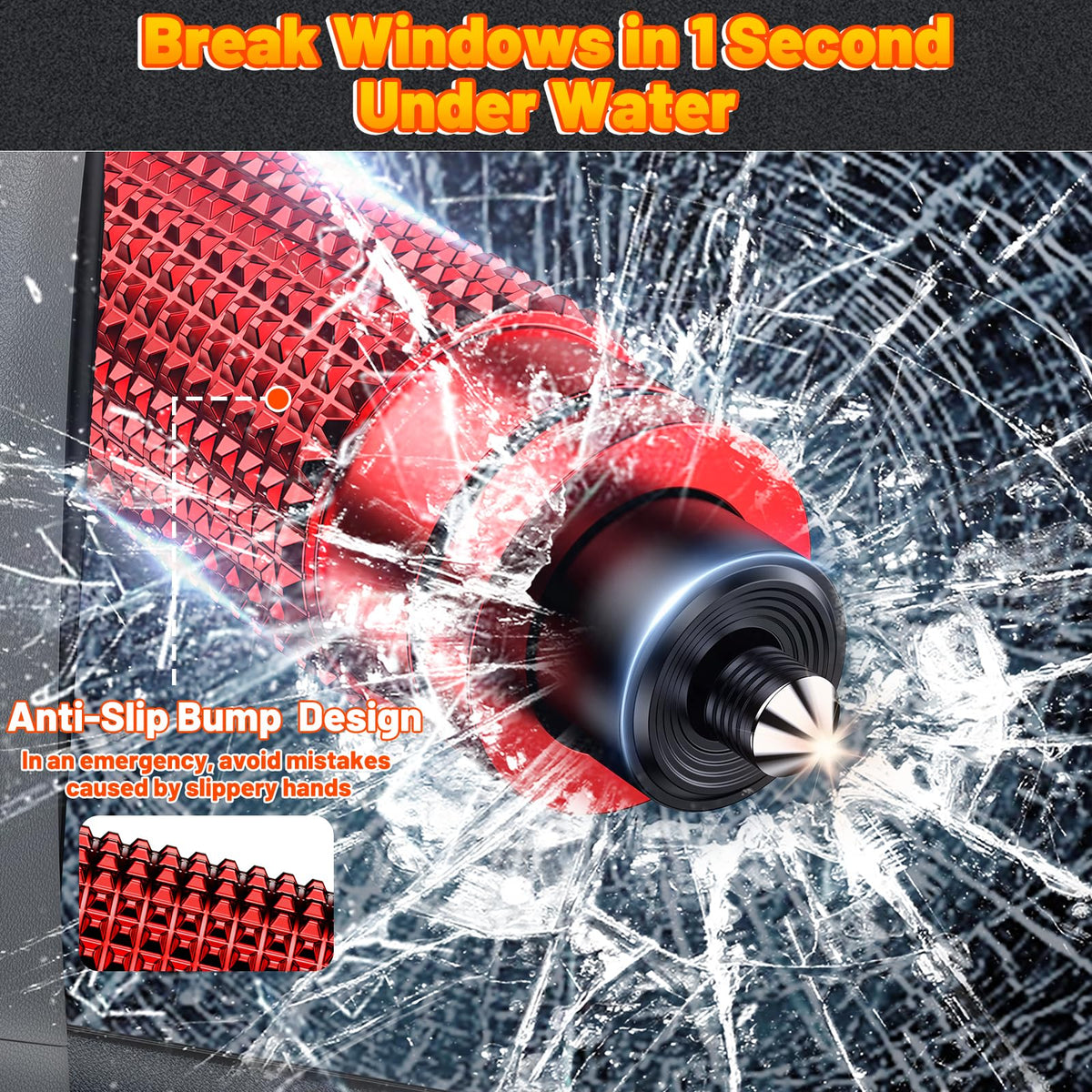 smosun Safehammer hidden tungsten tip closeup demonstrating safe storage benefit