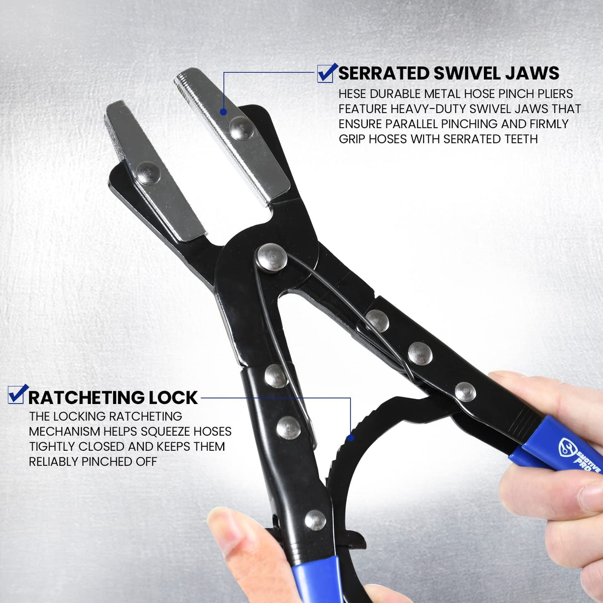 SMOTIVEPRO three pliers laid out for size comparison showing quick selection benefit