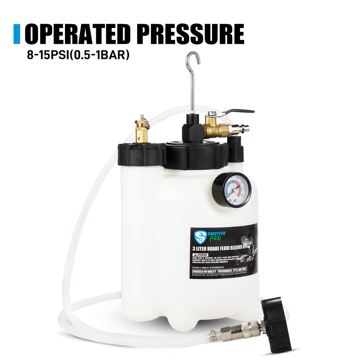 SMOTIVEPRO 1L waste bottle detail highlighting clear containment and easy inspection