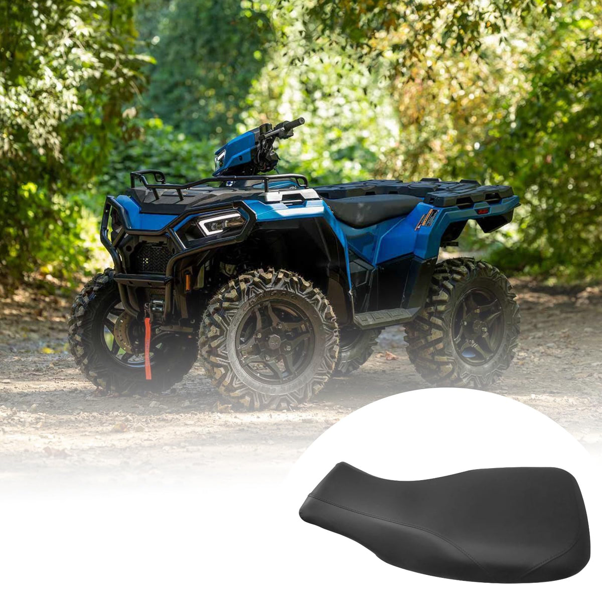 smotrcc seat cover on ATV in outdoor setting showing protection benefit