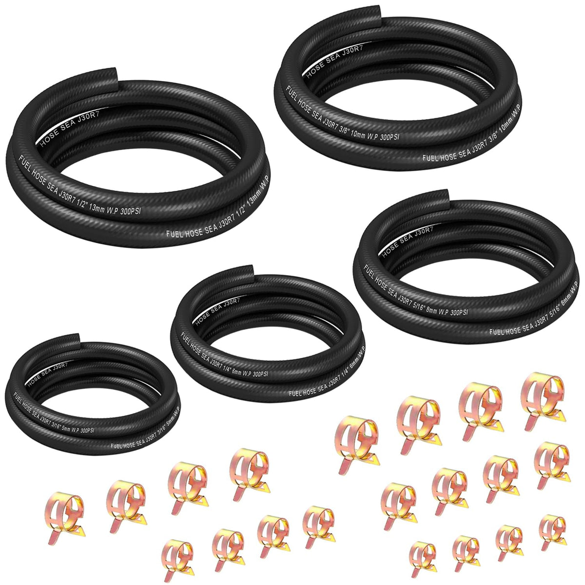 smseace front packaging with assorted hoses and clamps showing kit contents and value