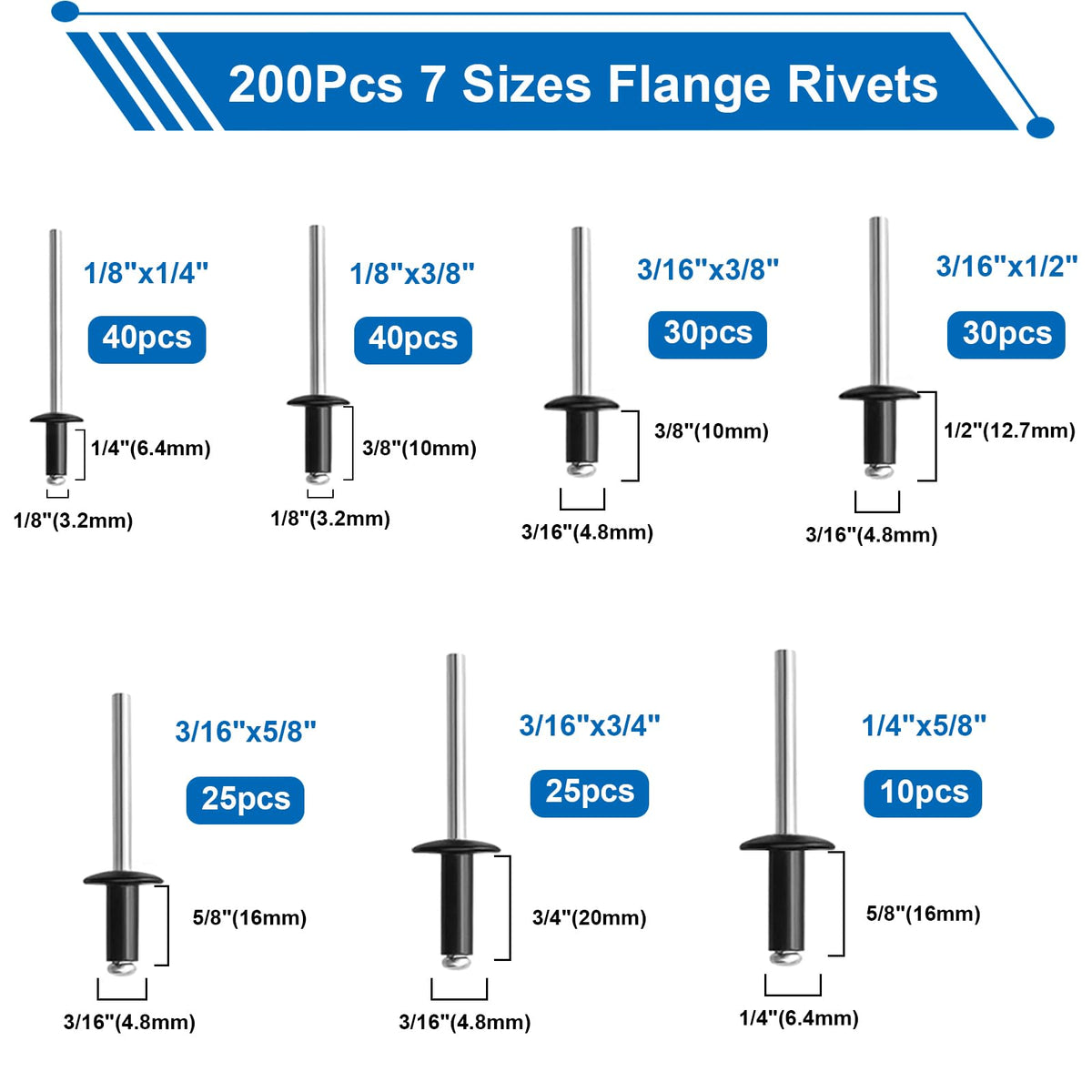 smseace nozzle sizes layout with four heads for versatile rivet diameters