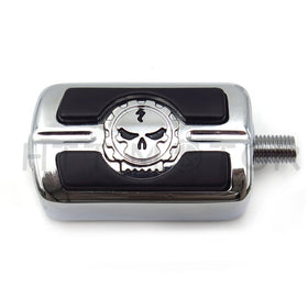 SMT-MOTO front view of shifter peg showing fit and polished chrome benefit