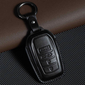 Smyfob close-up leather grain detail highlighting top-grain durability