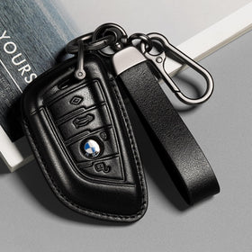 Smyfob close-up of leather stitching detail highlighting durable finish