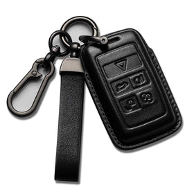 Smyfob front view leather key cover showing premium finish and fit