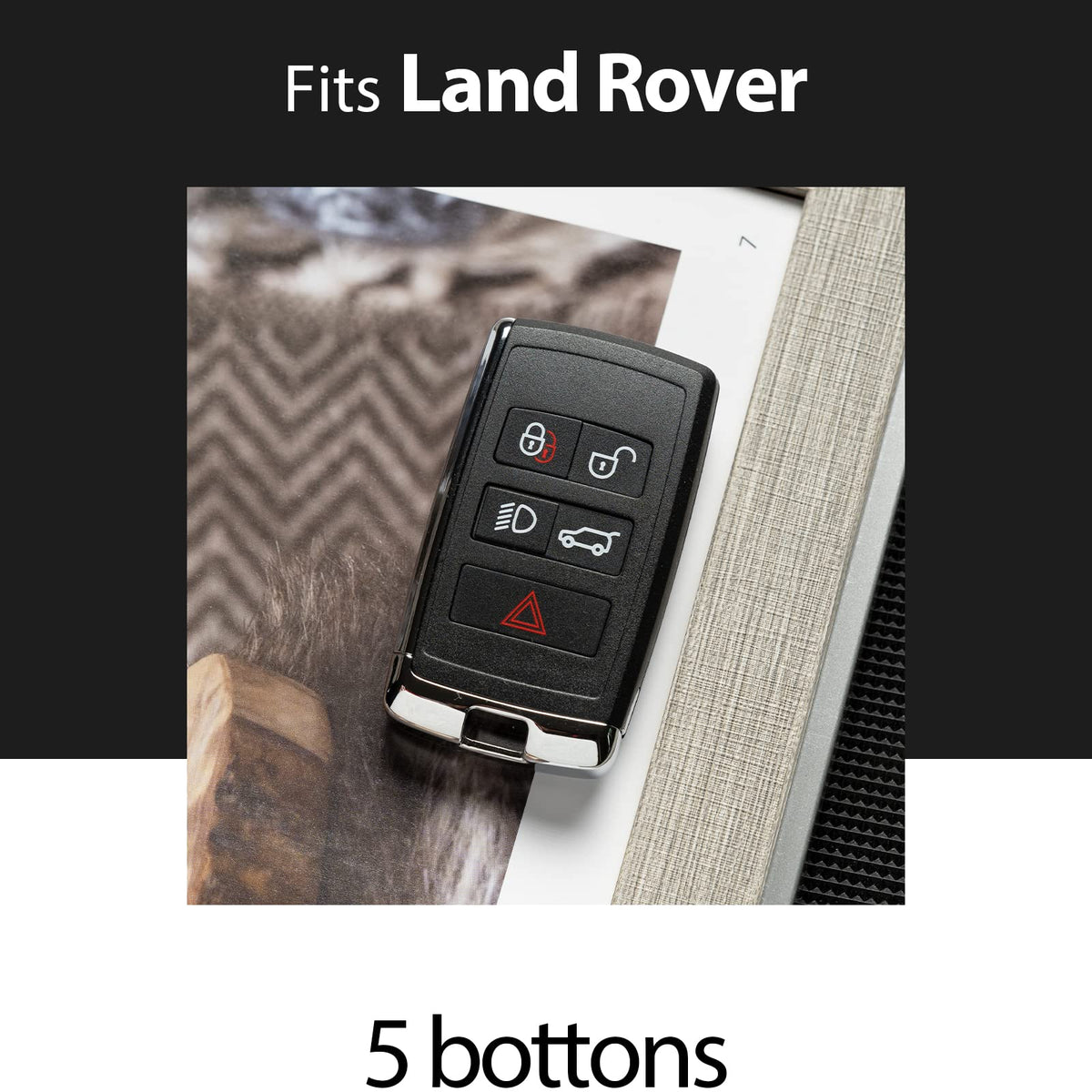 Smyfob keycase beside car key showing compact size and protection