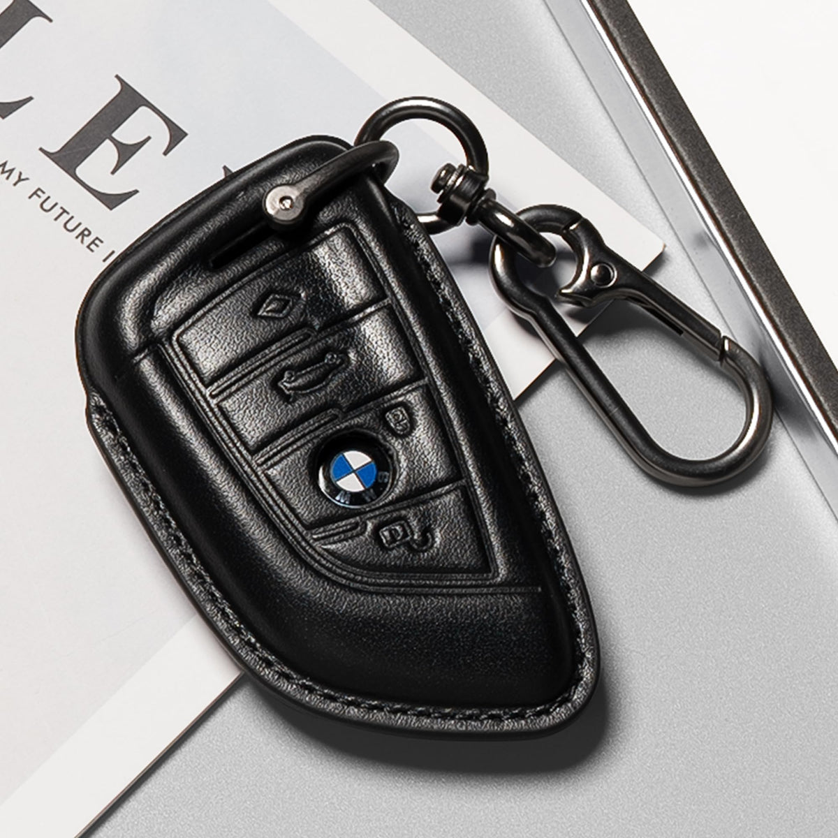 Smyfob lanyard attached to key on table for easy carry and style