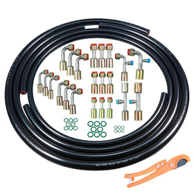 SMZTools front packaging showing full 26-piece AC hose kit benefit convenience