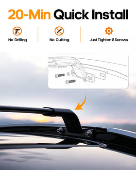 Snailfly roof box mounted on crossbars showing secure storage for trips