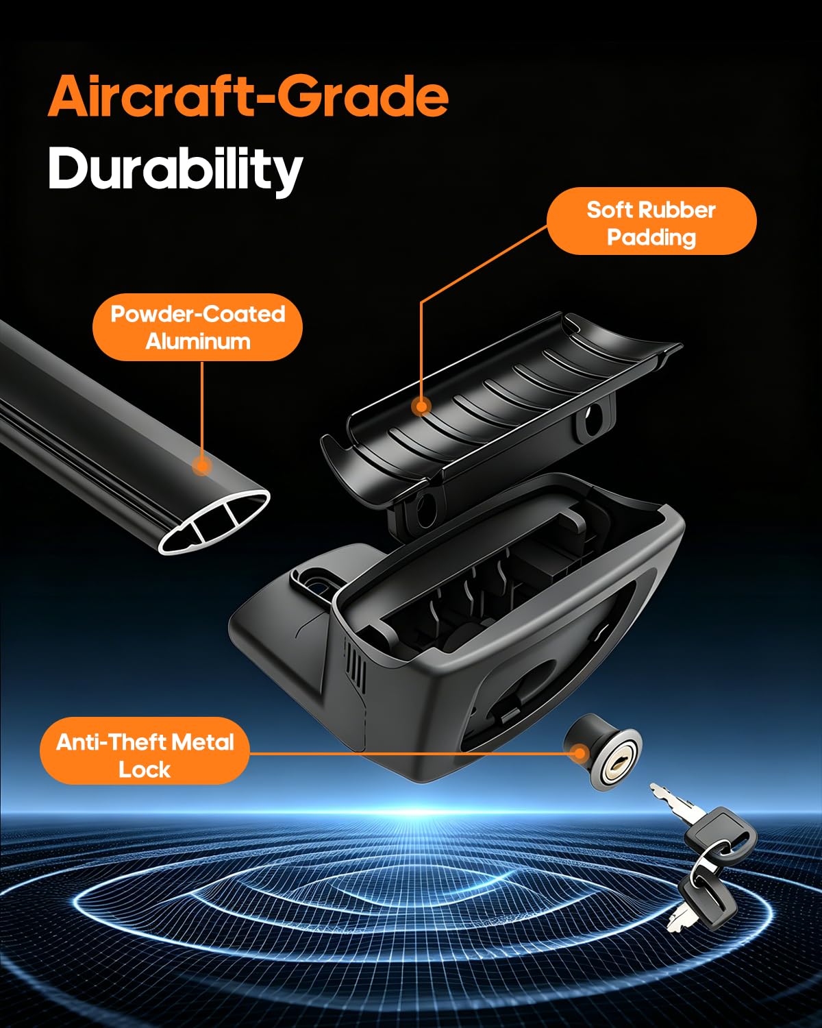 Snailfly under-clamp rubber pad protecting vehicle paint and absorbing shock