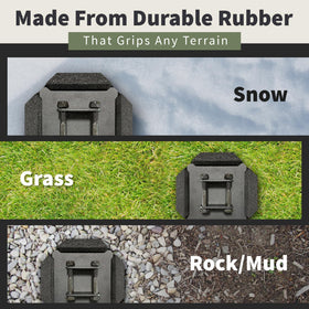 SnapPad SnapJack rubber texture detail showing durable recycled material benefit