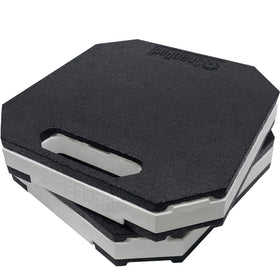 SnapPad StakPad front pack showing two 12x12 pads and product branding for reliable leveling