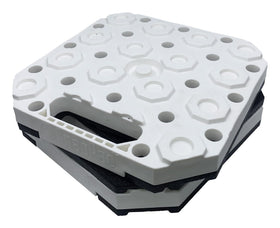 SnapPad StakPad rubber top close-up highlighting textured grip for secure jack contact