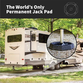 SnapPad Xtra on gravel campsite illustrating anti-sink benefit