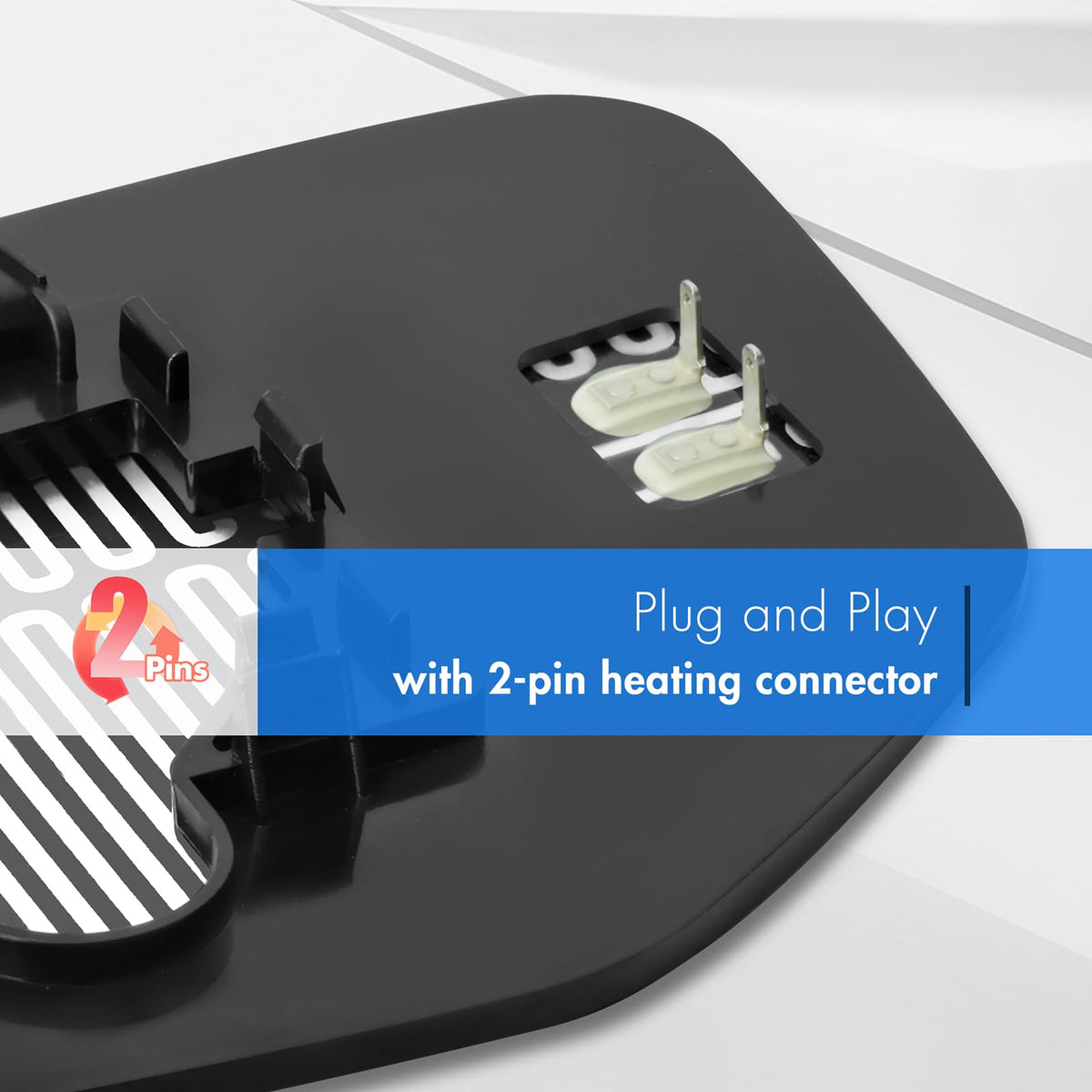 SNEMEEY 2-pin heating connector detail for easy plug-and-play hookup