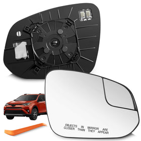 SNEMEEY front mirror glass showing clean surface and OEM-style fit benefit