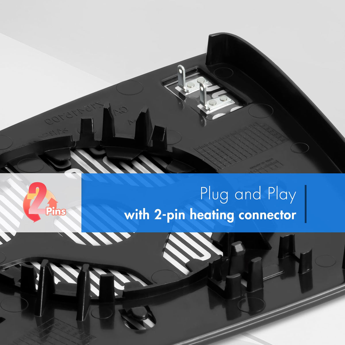 SNEMEEY close-up of 2-pin heating connector for quick plug-and-play heating benefit