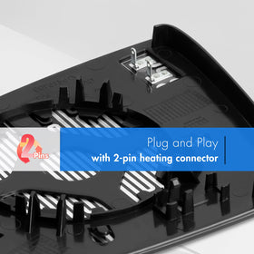 SNEMEEY close-up of 2-pin heating connector for quick plug-and-play heating benefit