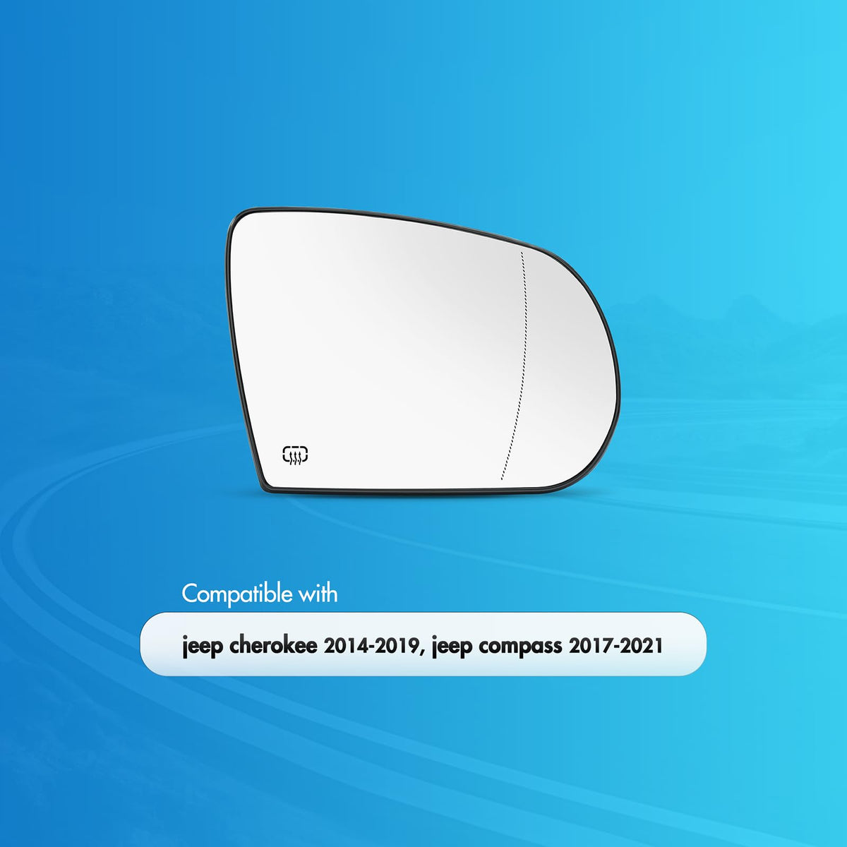 SNEMEEY mirror on Jeep driving shot showing clearer sightlines for safer driving benefit