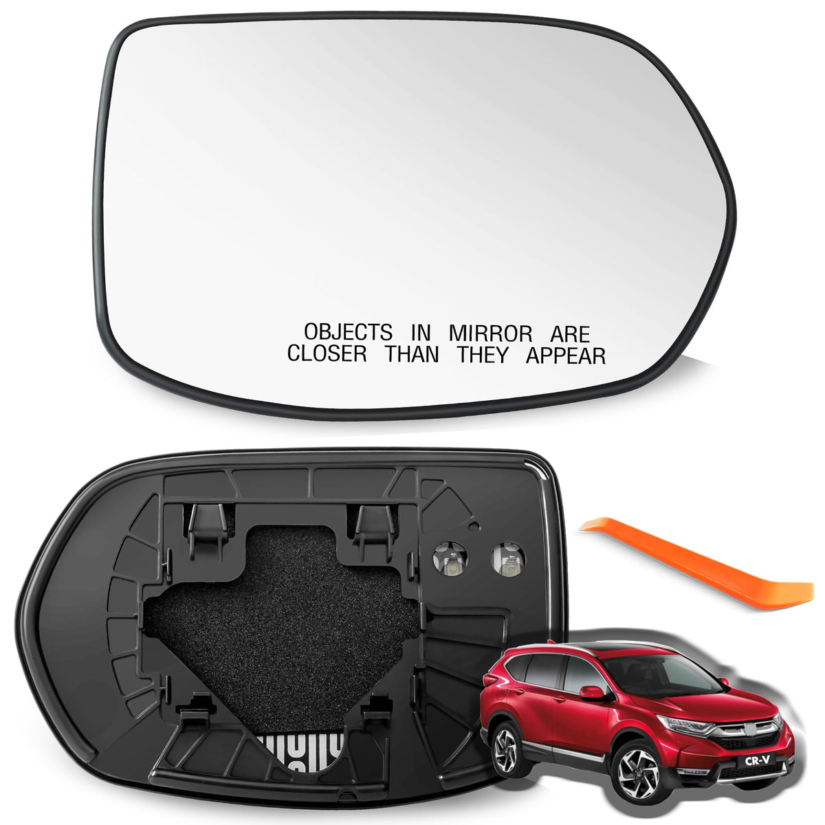 SNEMEEY right side mirror front view showing full mirror assembly and fit benefit