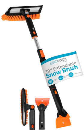 Snow MOOver front view showing full tool and attachments for versatile winter clearing