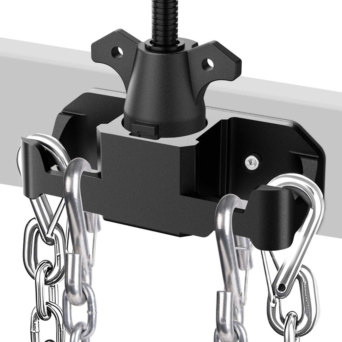 SnowyFox front view bracket showing secure plug slot and tidy mount benefit