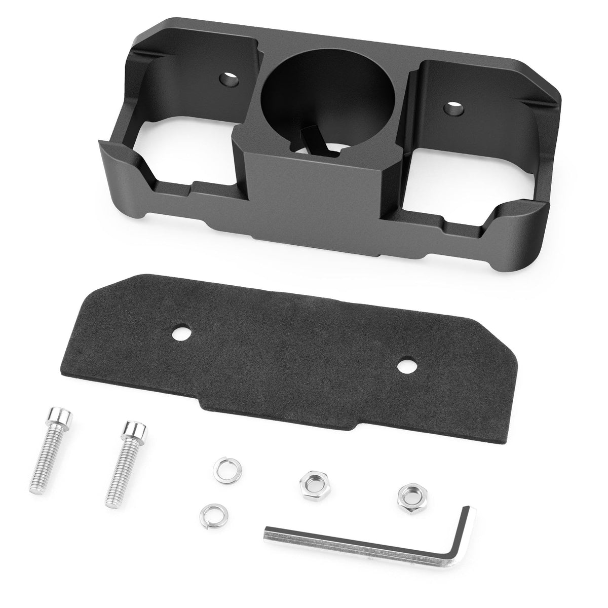 SnowyFox packaging and hardware laid out showing included screws and easy setup