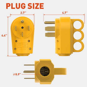 SnowyFox strain relief and bushing securing cord to prevent pullout and loose wires