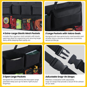 Snuopfy widened center pockets open holding bulky items for extra capacity