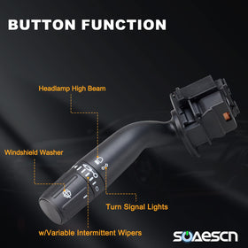 SOAESCN close-up of lever controls highlighting tactile switches and clear markings