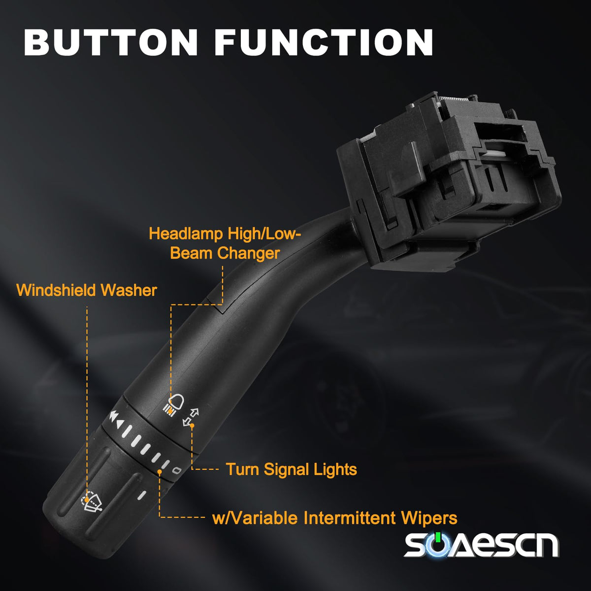 SOAESCN close-up of stalk texture and controls for improved grip and tactile feedback