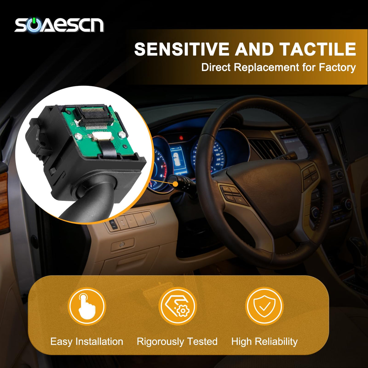 SOAESCN product label and part number for verification and correct part matching benefit